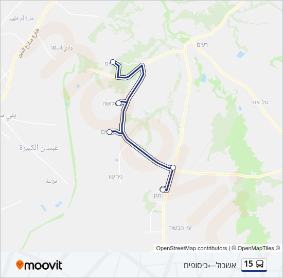 15 Bus Line Map