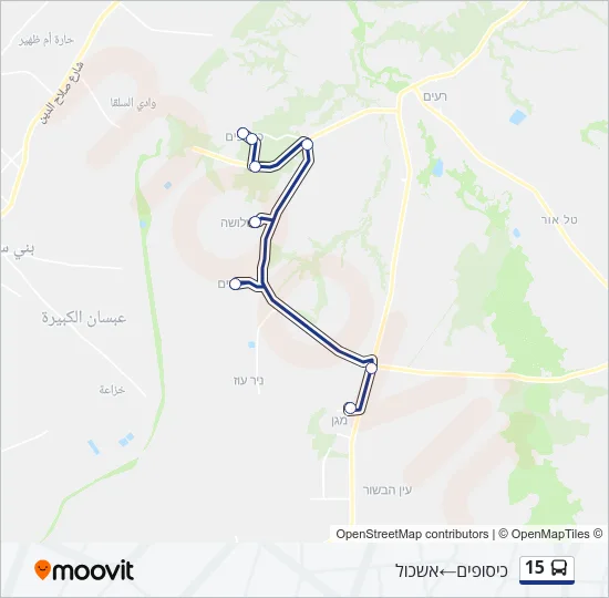 15 Bus Line Map