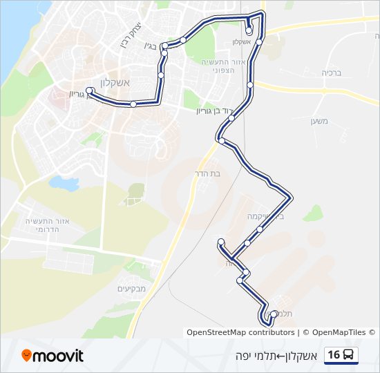 16 bus Line Map