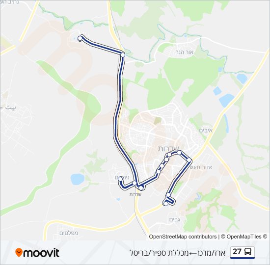 Автобус 27: карта маршрута