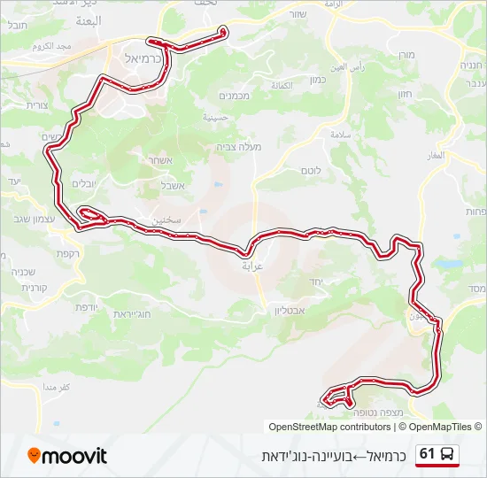 61 Bus Line Map