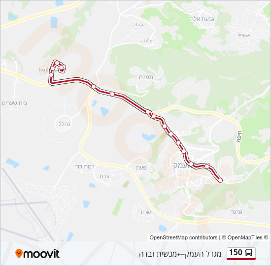 150 Bus Line Map