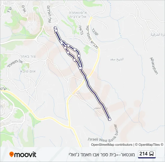 214 Bus Line Map