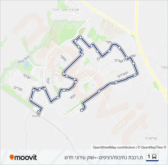 Автобус 1: карта маршрута