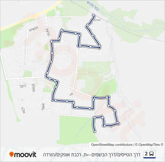 מפת המסלול של קו  2
