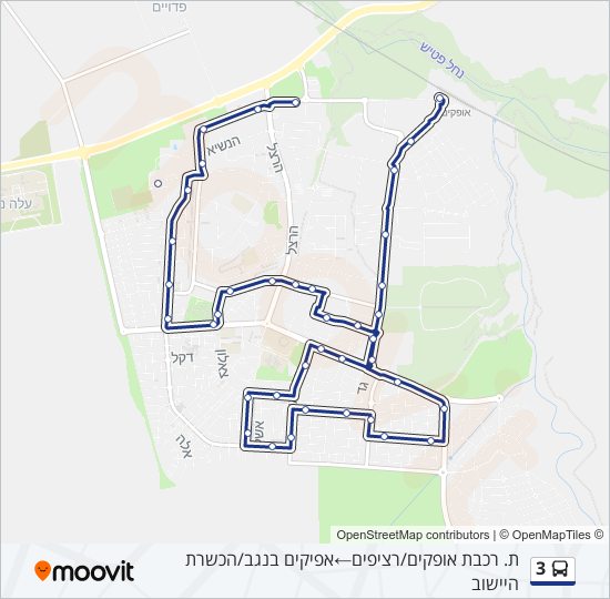 Автобус 3: карта маршрута