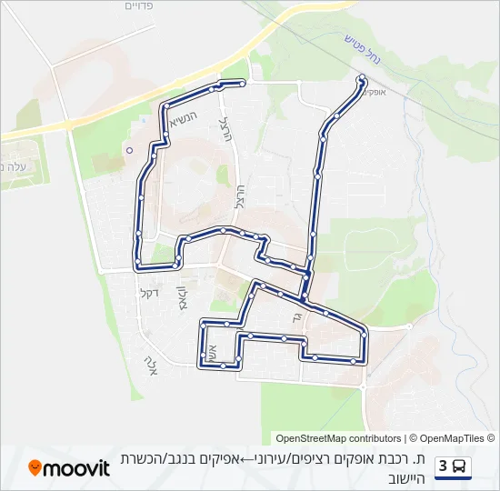 Автобус 3: карта маршрута