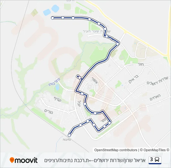 Автобус 3: карта маршрута
