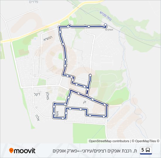 5 Bus Line Map