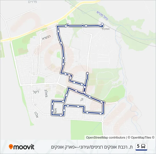 Автобус 5: карта маршрута
