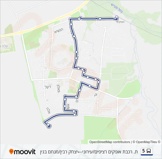 Автобус 5: карта маршрута