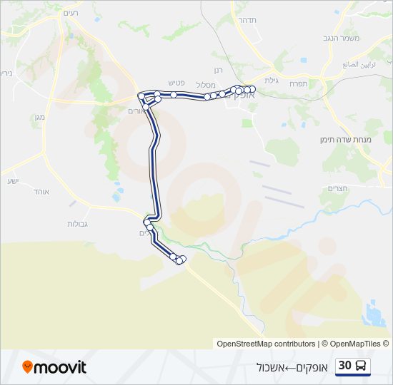 Автобус 30: карта маршрута