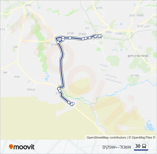 30 Bus Line Map