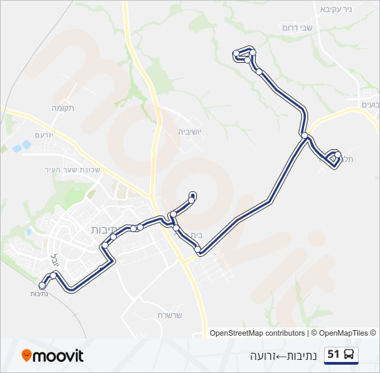 51 bus Line Map