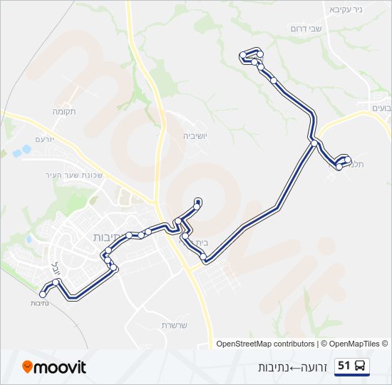 51 bus Line Map