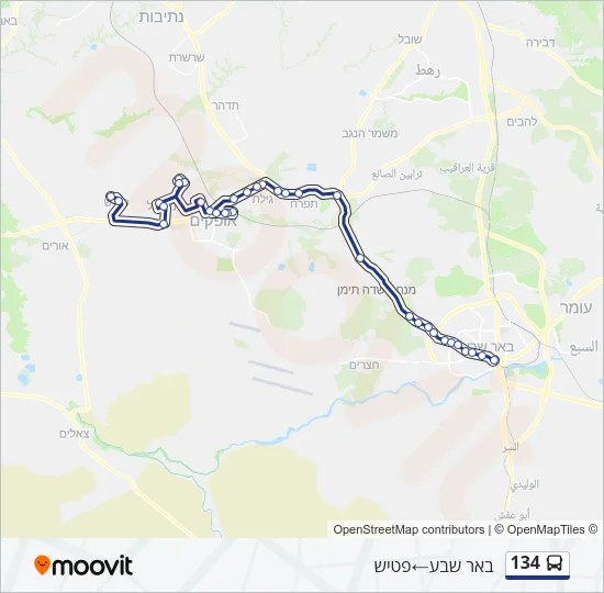 134 Bus Line Map