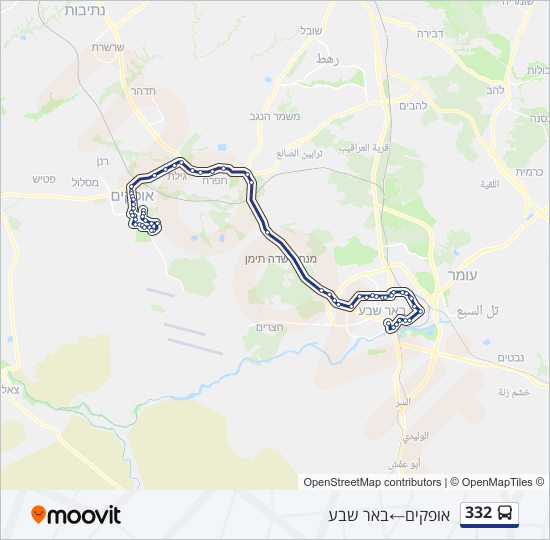 332 bus Line Map
