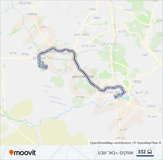 332 bus Line Map