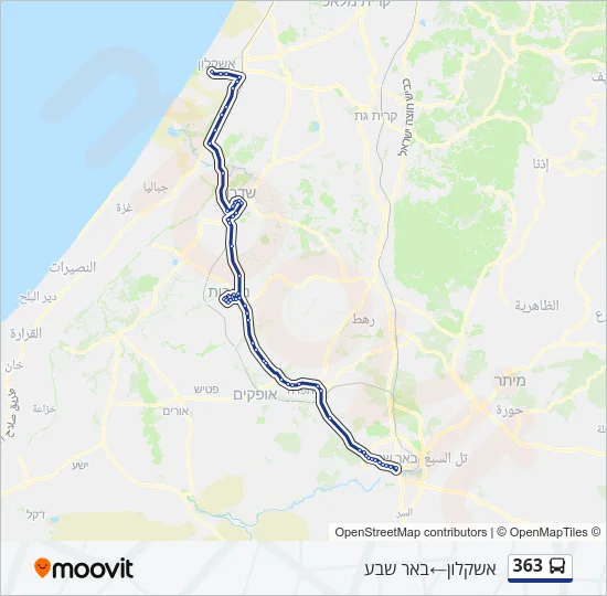 363 Bus Line Map