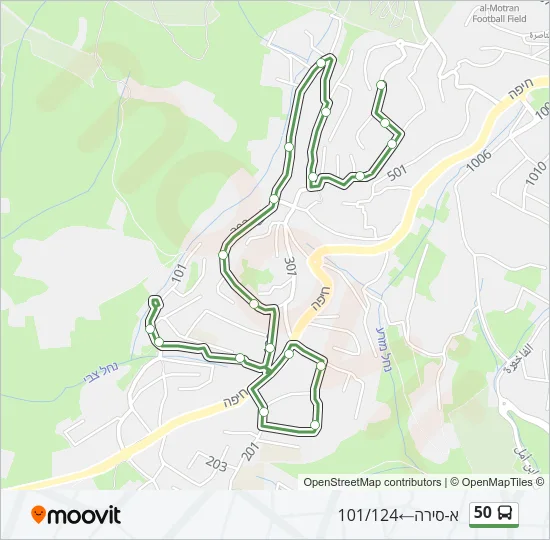 50 Bus Line Map