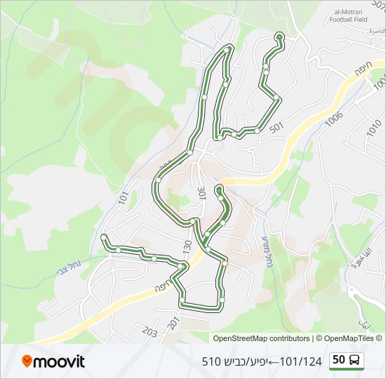 50 Bus Line Map