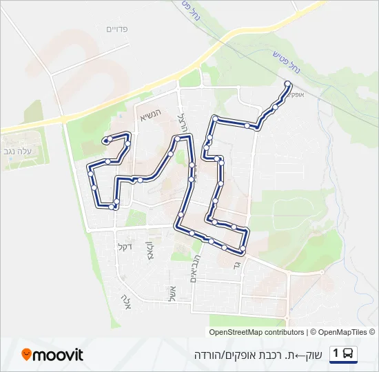 מפת המסלול של קו  1