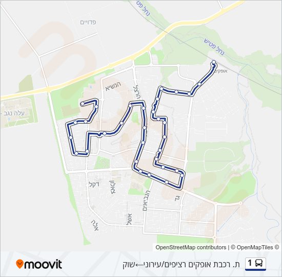 1 Bus Line Map