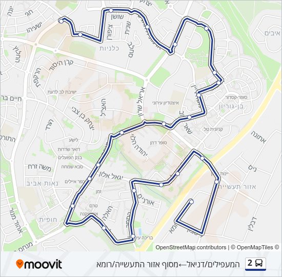 2 Bus Line Map