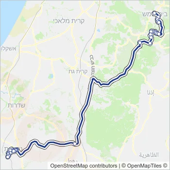 445 Bus Line Map