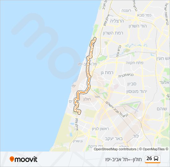 26 Bus Line Map