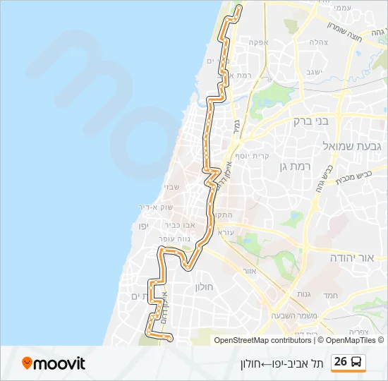 26 Bus Line Map