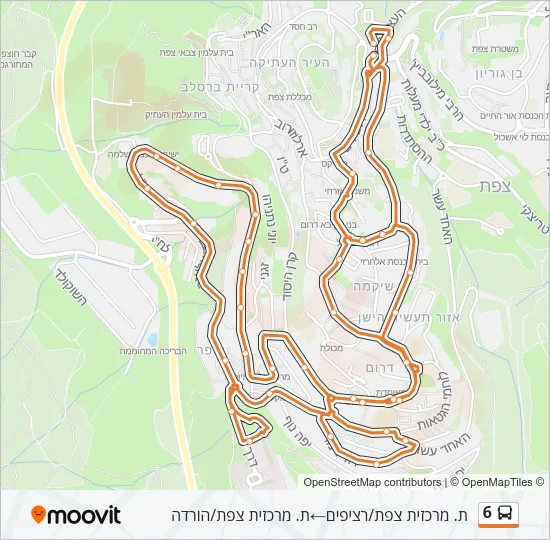 6 Bus Line Map