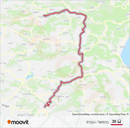 30 Bus Line Map