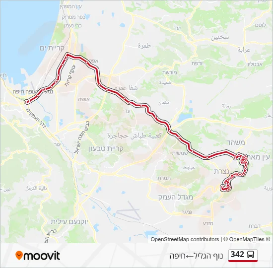342 Bus Line Map