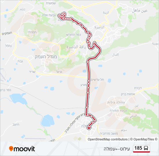 185 Bus Line Map