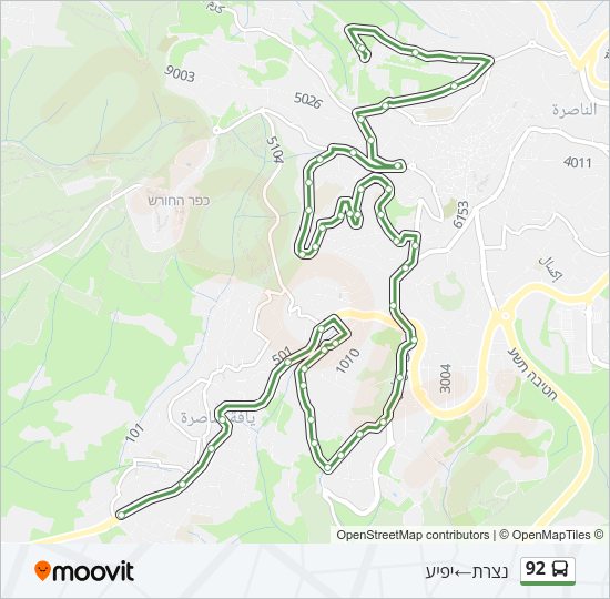 92 Bus Line Map