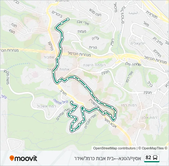 82 Bus Line Map