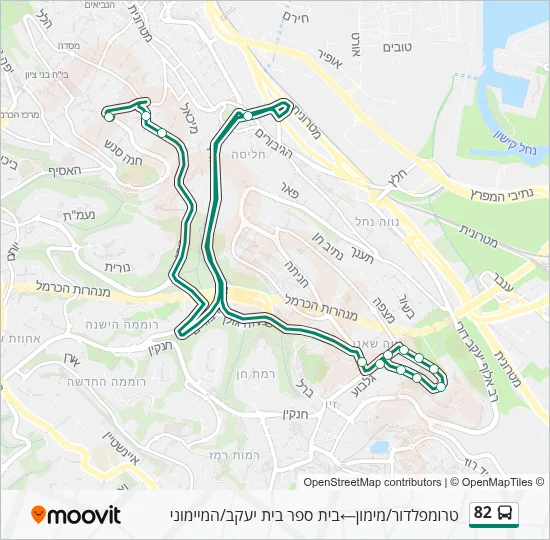 82 Bus Line Map