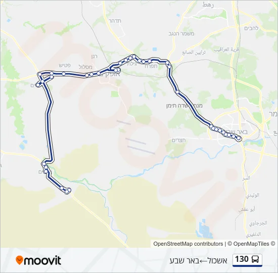 130 Bus Line Map