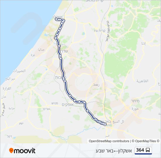 364 bus Line Map