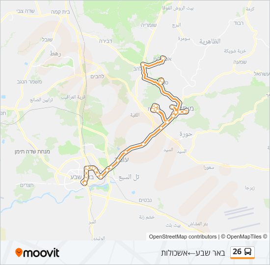 26 bus Line Map