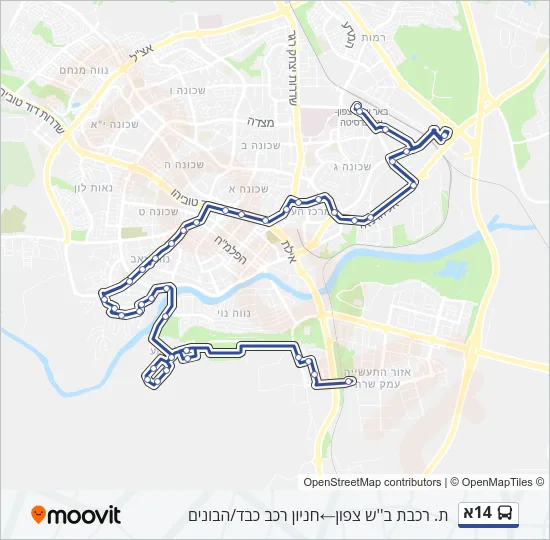 14א Bus Line Map