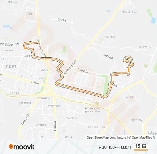 15 Bus Line Map