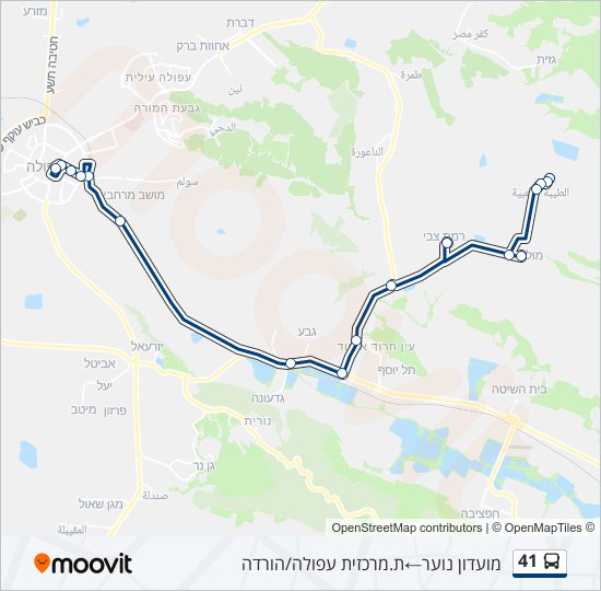 Автобус 41: карта маршрута