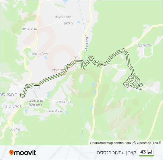 43 Bus Line Map