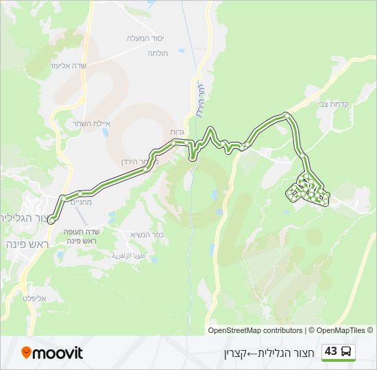43 Bus Line Map