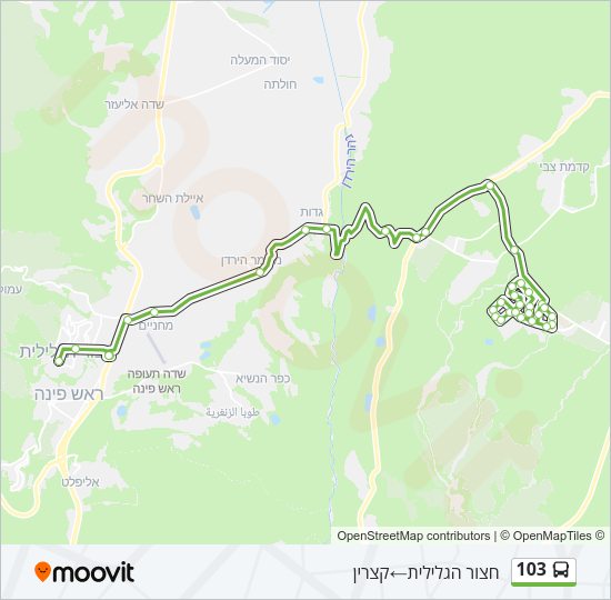 103 Bus Line Map