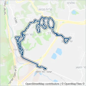 13א Bus Line Map