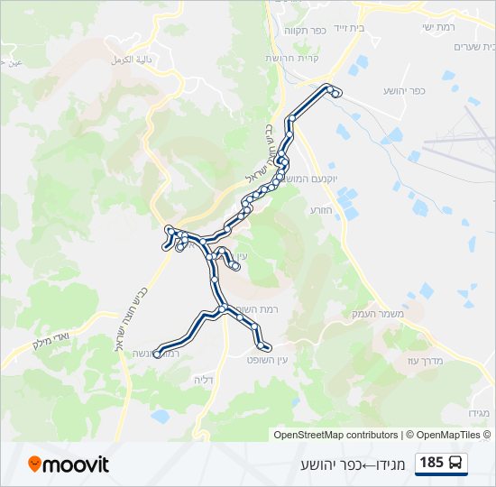 185 bus Line Map