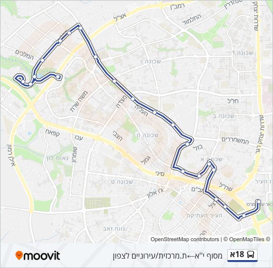 18א Bus Line Map